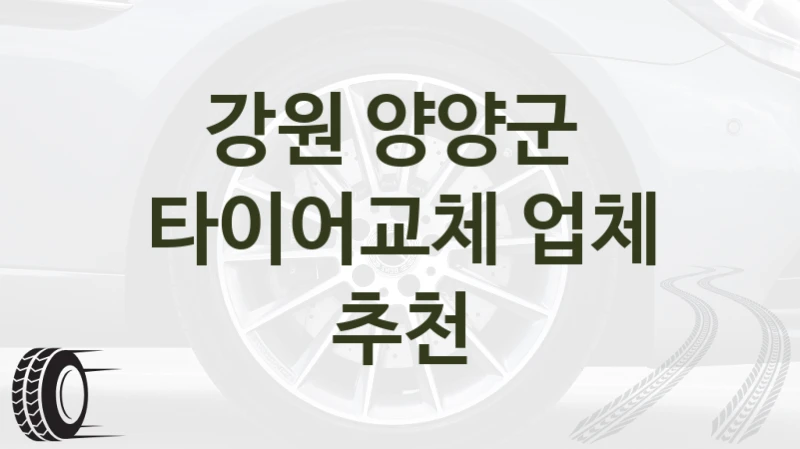 강원 양양군 
타이어교체 업체 추천