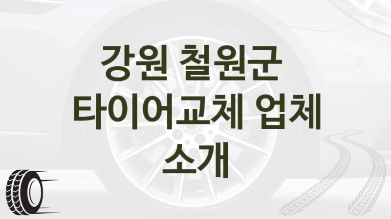 강원 철원군 
타이어교체 업체 소개