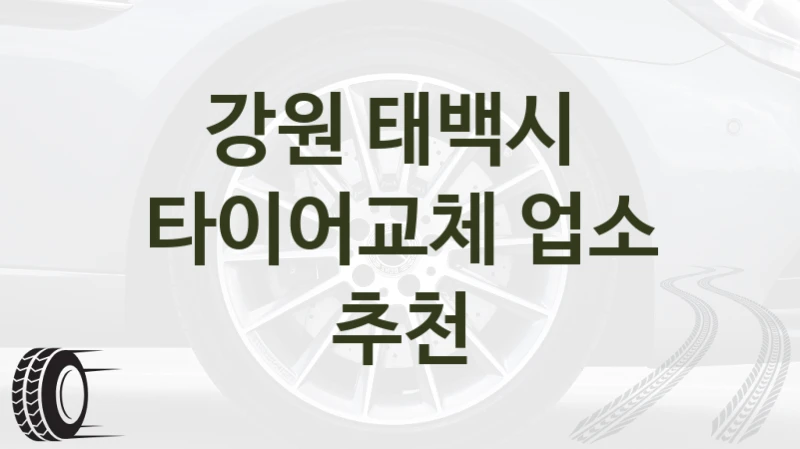 강원 태백시 
타이어교체 업소 추천