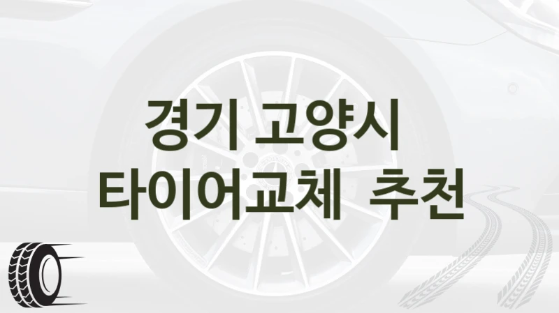 경기 고양시 
타이어교체  추천