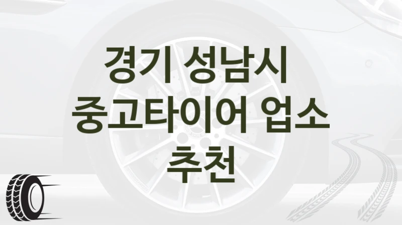 경기 성남시 
중고타이어 업소 추천