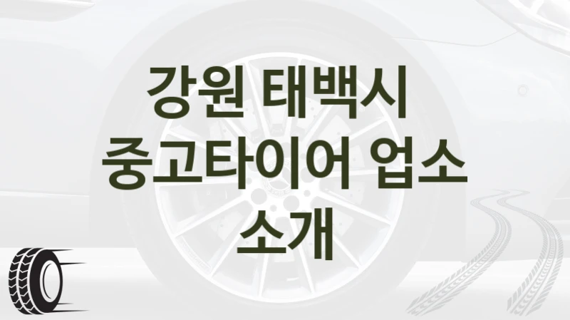 강원 태백시 
중고타이어 업소 소개