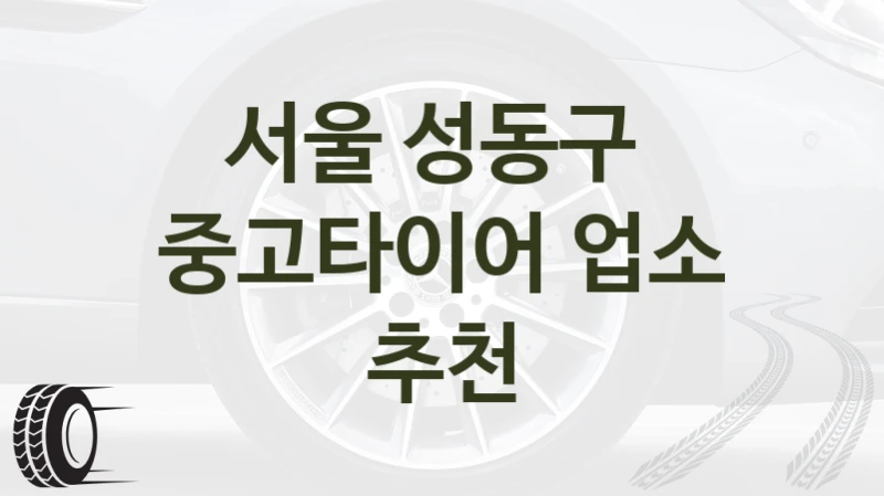 서울 성동구 
중고타이어 업소 추천