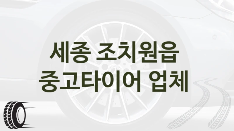 세종 조치원읍 
중고타이어 업체