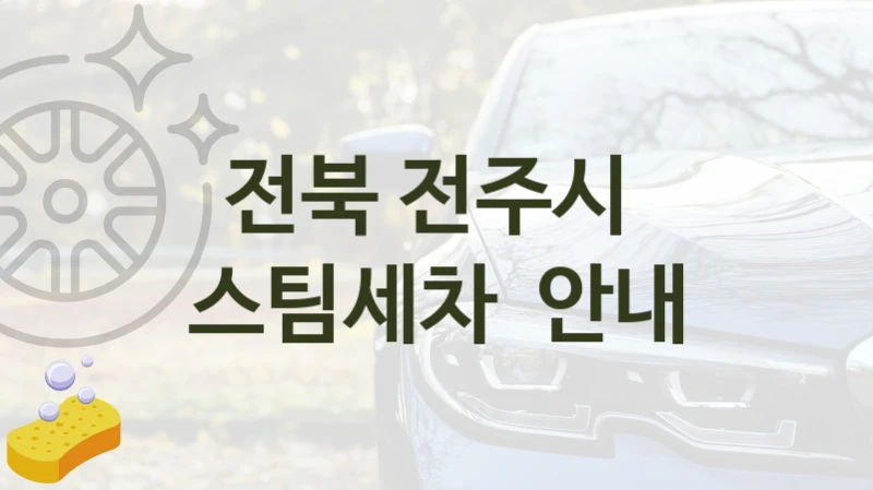 전북 전주시 
스팀세차  안내