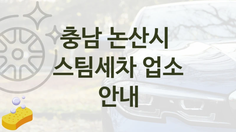 충남 논산시 
스팀세차 업소 안내
