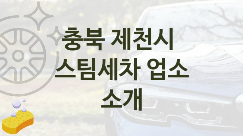 충북 제천시 
스팀세차 업소 소개