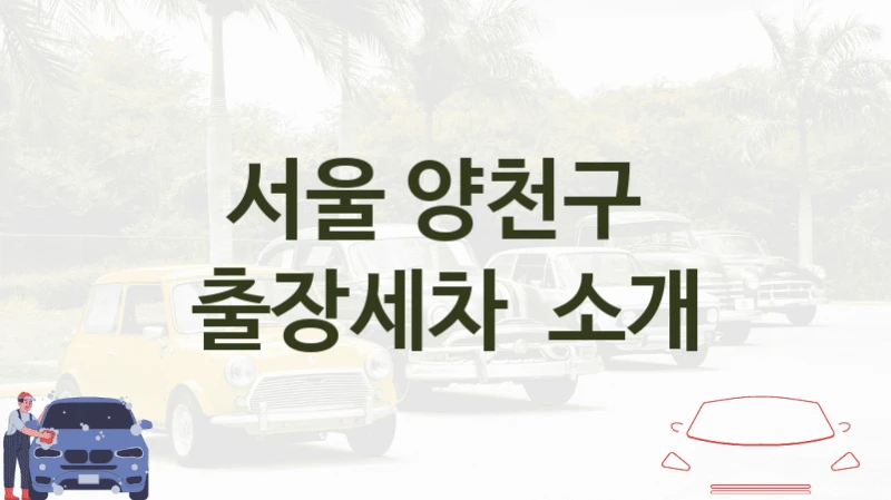 서울 양천구 
출장세차  소개
