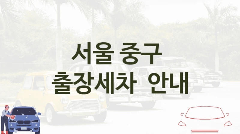 서울 중구 
출장세차  안내
