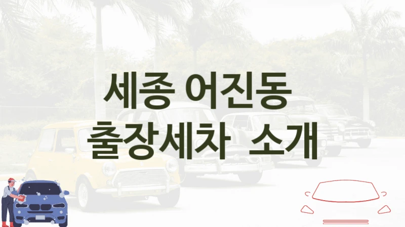 세종 어진동 
출장세차  소개