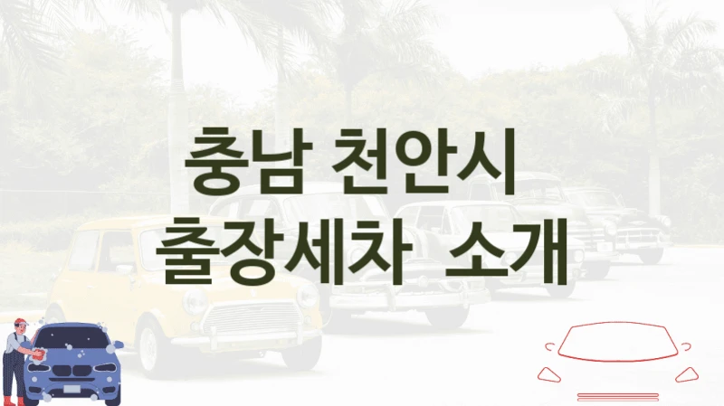 천안시 방문 출장세차 추천- 차량 크기별 세차비 정보