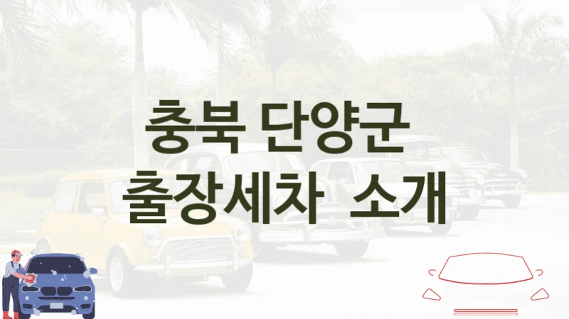 충북 단양군 자동차 출장세차 안내  크기별 옵션별 세차비용