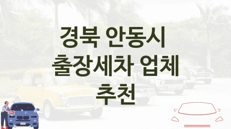 경북 안동시 
출장세차 업체 추천