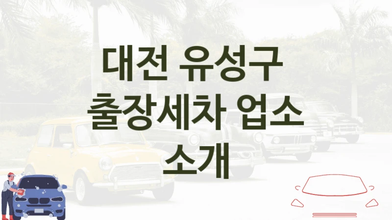 대전 유성구 
출장세차 업소 소개