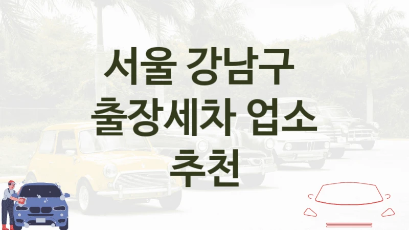 서울 강남구 
출장세차 업소 추천
