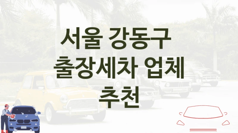 서울 강동구 
출장세차 업체 추천