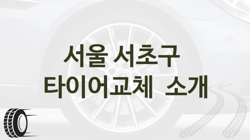 서울 서초구 
타이어교체  소개