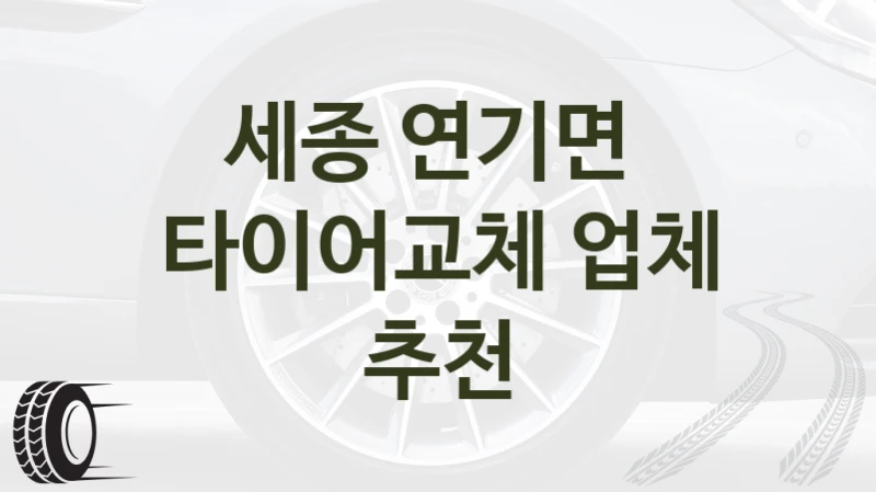 세종 연기면 
타이어교체 업체 추천