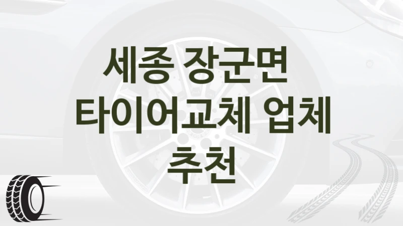 세종 장군면 
타이어교체 업체 추천