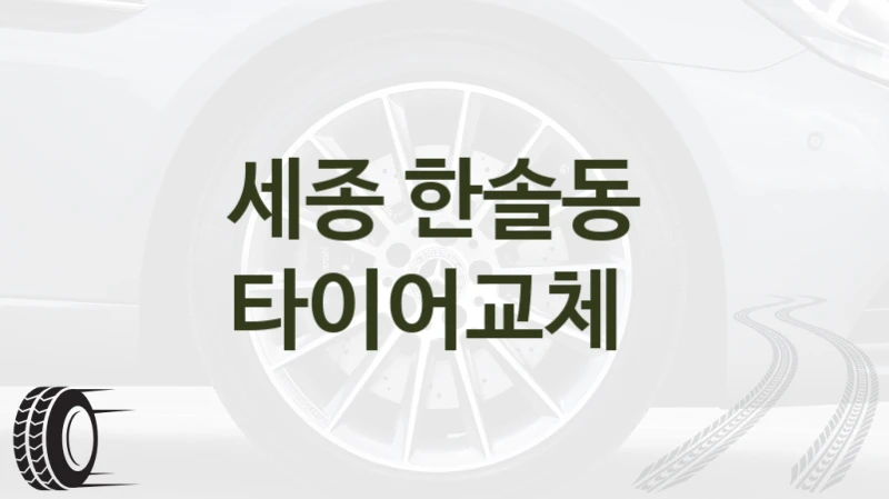 세종 한솔동 
타이어교체
