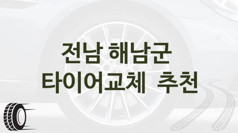 전남 해남군 
타이어교체  추천