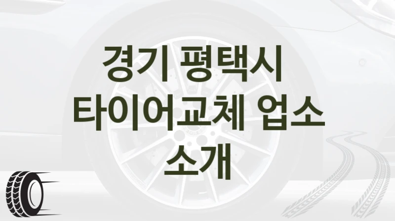 경기 평택시 
타이어교체 업소 소개