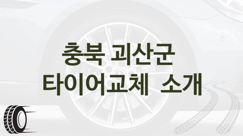 충북 괴산군 타이어 점검 비교 정보, 차량별 가격 정보
