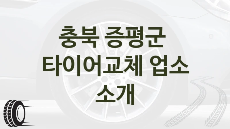 증평군 타이어교체 업체 정보 제공, 초보자 가이드 – 타이어 가격별 유형 안내