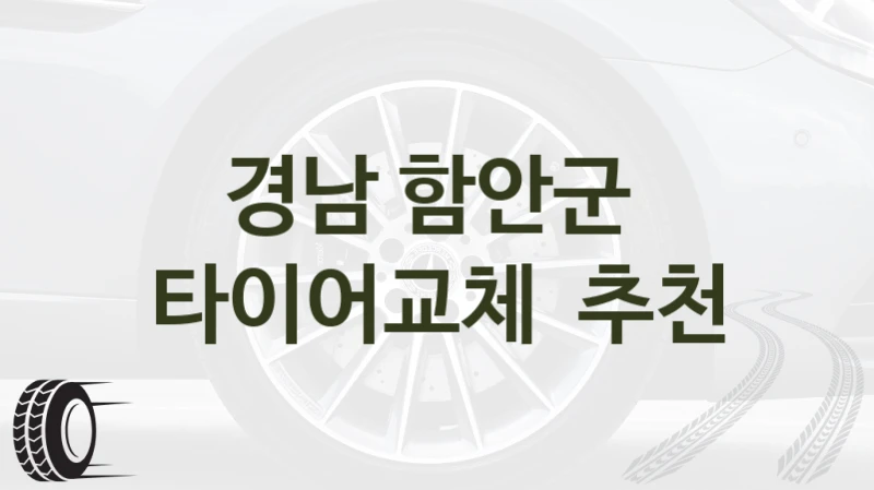 경남 함안군 
타이어교체  추천