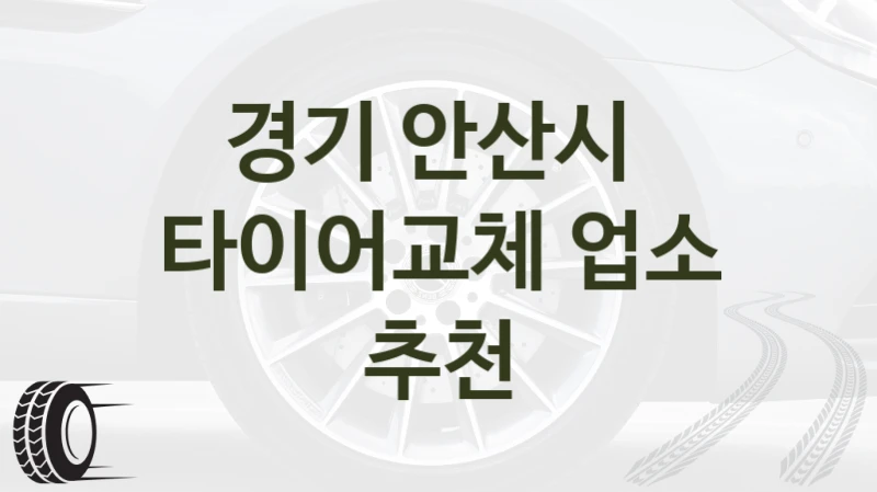 경기 안산시 
타이어교체 업소 추천