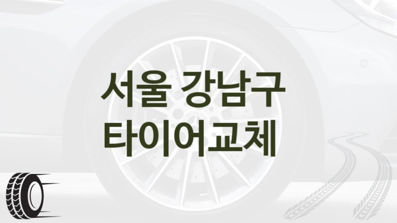 서울 강남구 
타이어교체