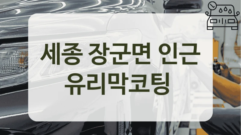세종 장군면 인근 유리막코팅
