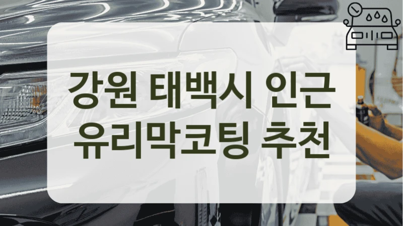 강원 태백시 인근 유리막코팅 추천