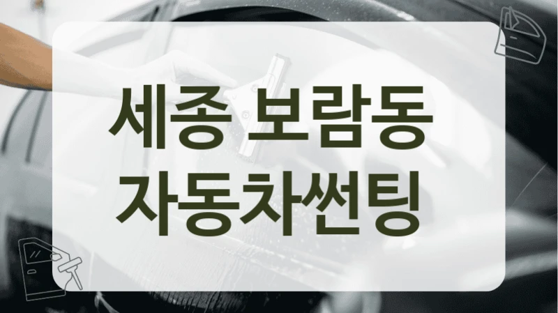 세종 보람동  자동차썬팅