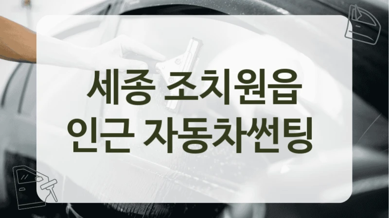 세종 조치원읍 인근 자동차썬팅
