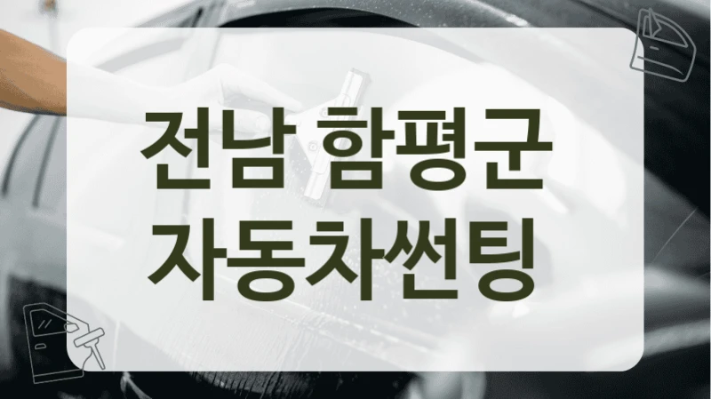 전남 함평군  자동차썬팅