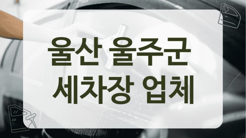 울산 울주군  세차장 업체