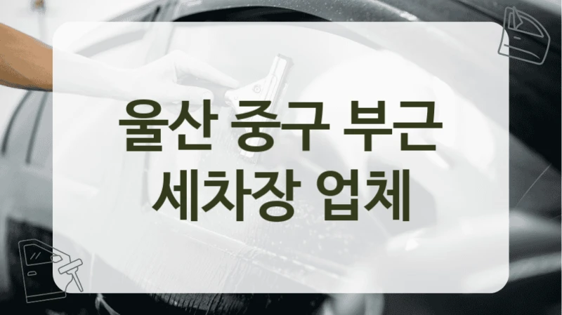 울산 중구 가성비 좋은 세차장 안내